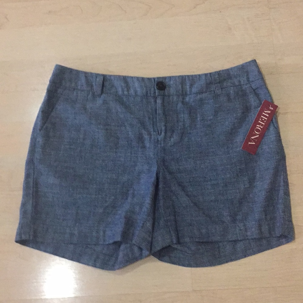 NWT Merona blue chino shorts size 2